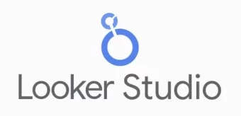 Google looker studio logo on a white background