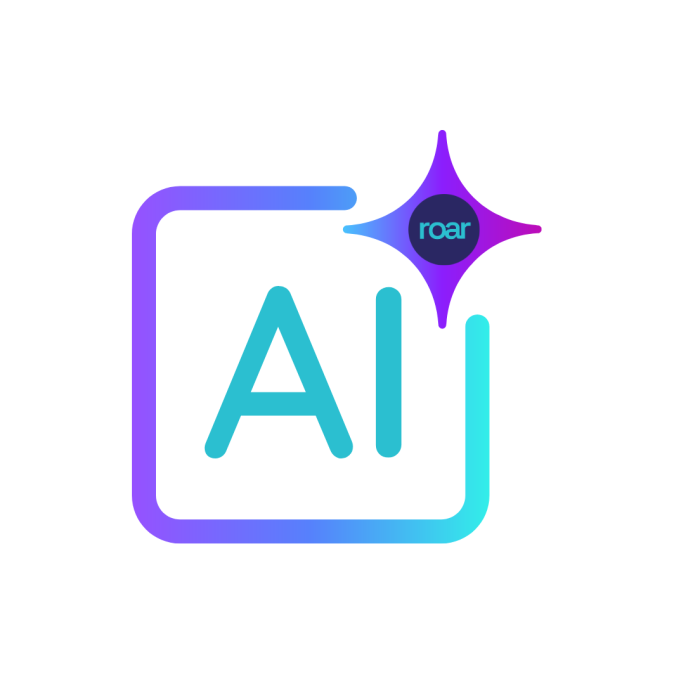 AI optimisation icon with Roar Digital logo, highlighting AI-powered SEO services for estate agents.
