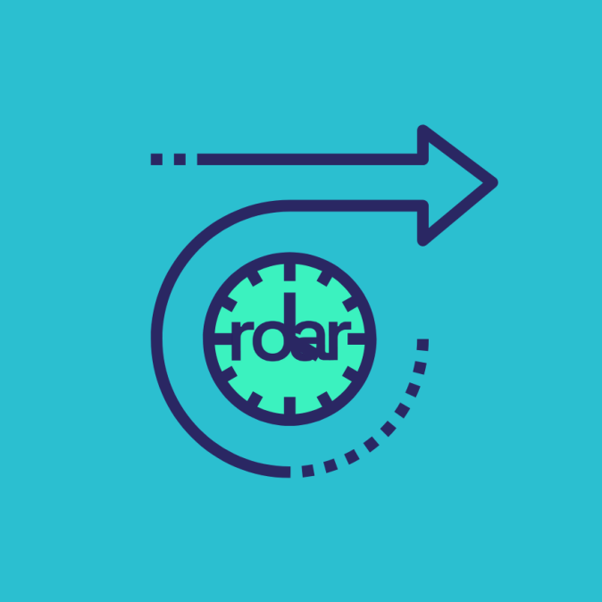 Arrow and clock icon with Roar Digital logo, symbolising future-proof SEO services for estate agents.