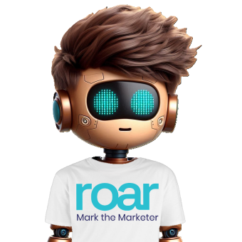 ai robot wearing a roar Tshirt.