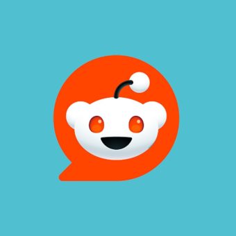 Reddit logo on blue background