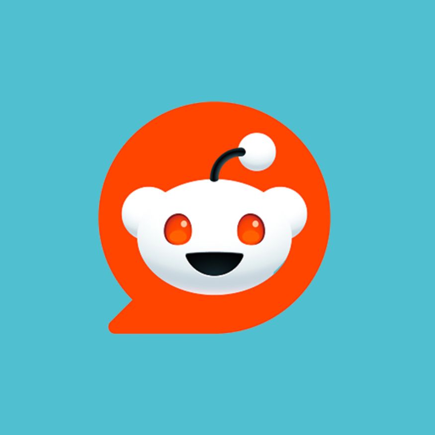 Reddit logo on blue background