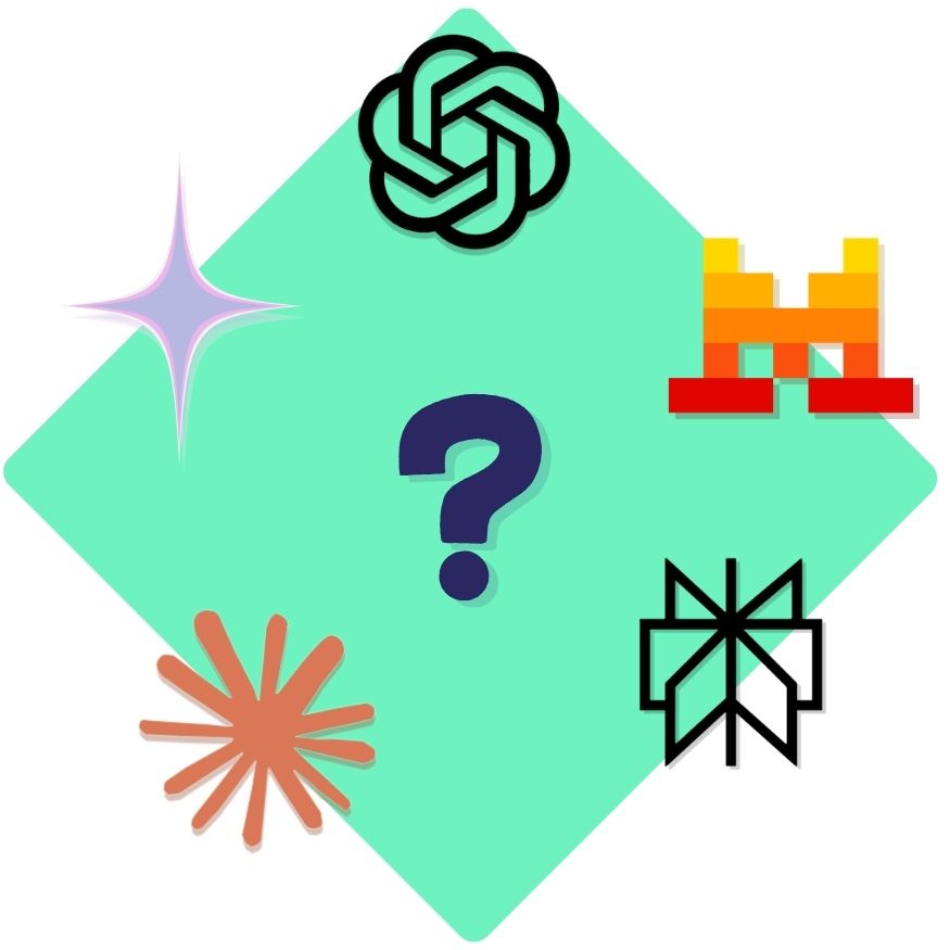 EU and USA AI Logos on a green diamond background